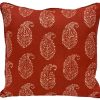 Pillows * | Peter Dunham Kashmir Paisley Pillow Cover Red