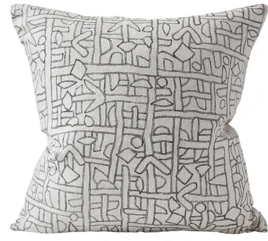 Pillows * | Walter G Zaire Dark Mud Linen Pillow Cover Indoor Grey