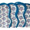 Tableware * | Well Made Home Pink And Blue Booti Block Print Napkins (Set Of 4) Tableware