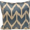 Pillows * | Kushaan Aziz Pale Silk Ikat Pillow Cover Blue