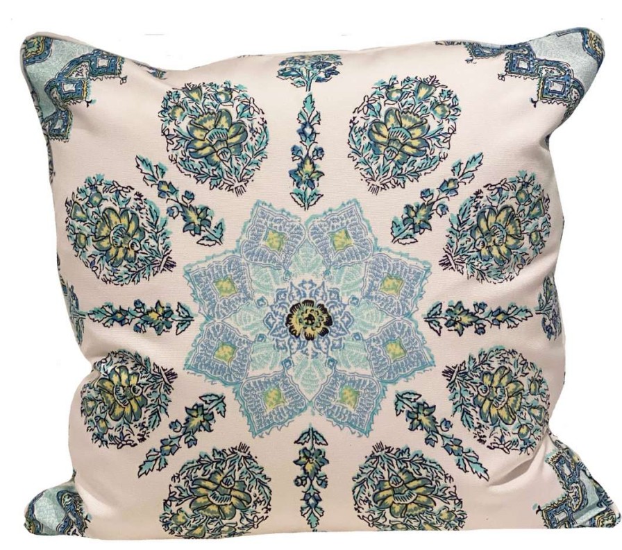 Pillows * | Well Made Home Persepolis Celeste Outdoor Pillow Blue