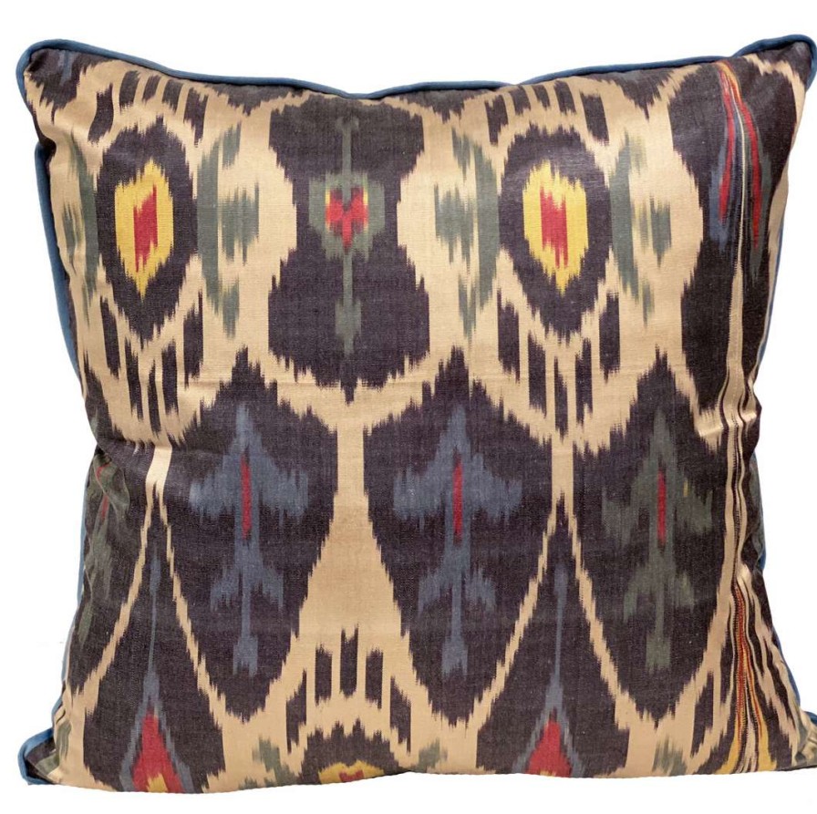 Pillows * | Kushaan Asil Silk Ikat Pillow Cover Indoor Multi