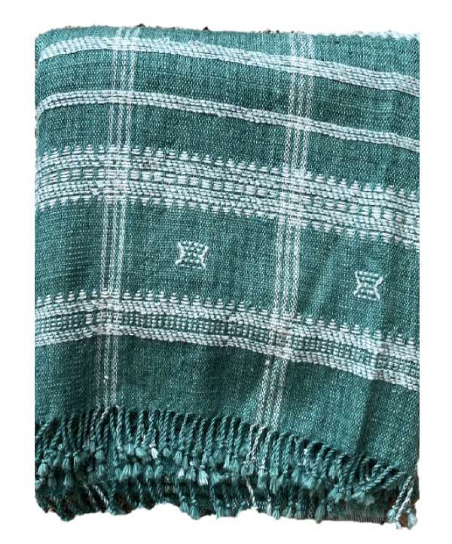 Accessories * | Well Made Home Indian Wool Green Medium Blanket