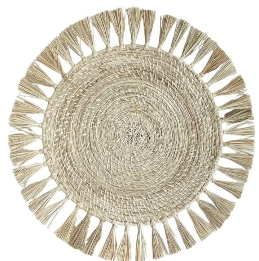 Tableware * | Klatso Fringe Iraca Placemat Tableware