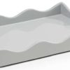 Tableware * | The Lacquer Company Small Belles Rives Pale Grey Tray Tableware