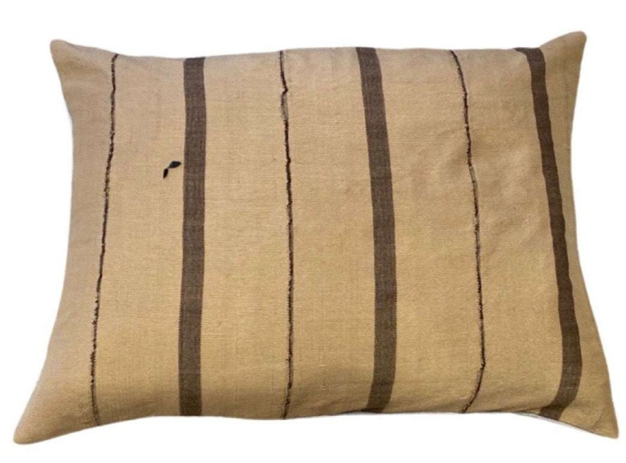 Pillows * | Indian Pink Indoor African Stripe Pillow Cover Brown