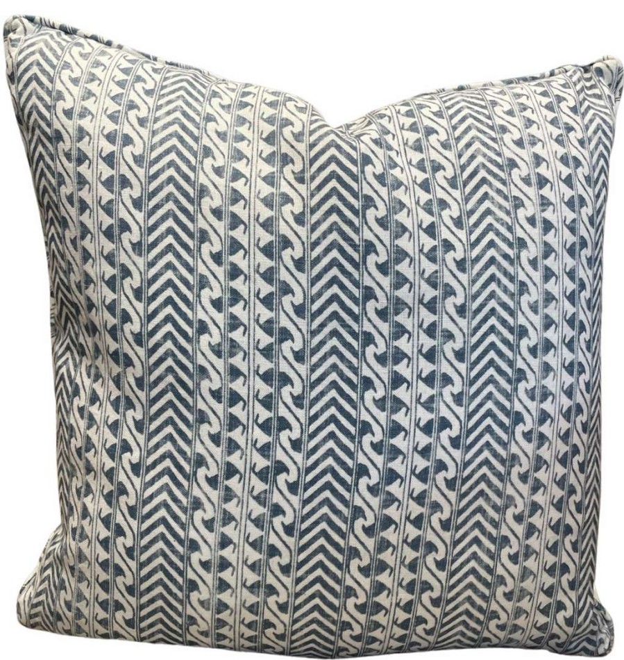 Pillows * | Lisa Fine Indoor Luxor Indigo Oyster Pillow Cover Blue