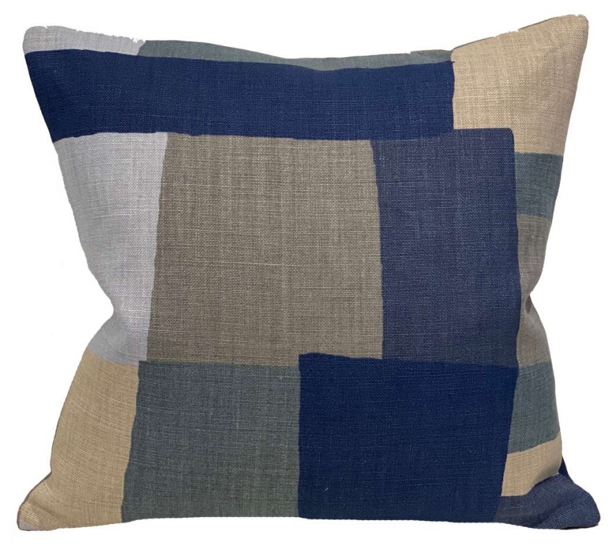 Pillows * | Peter Dunham Indoor Collage Indigo Pillow Cover Blue