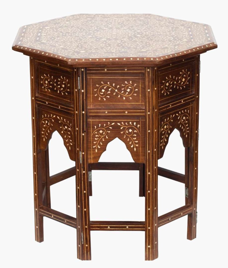 Furniture * | John Robshaw Bone Inlay Table Furniture