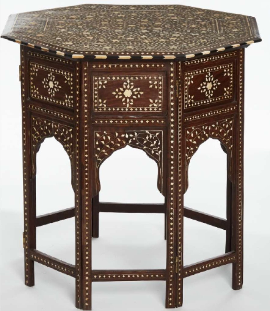 Furniture * | John Robshaw Bone Inlay Table Furniture